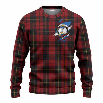 Wallace Clan Crest In Me Tartan Knitted Sweater Scotland Flag Style
