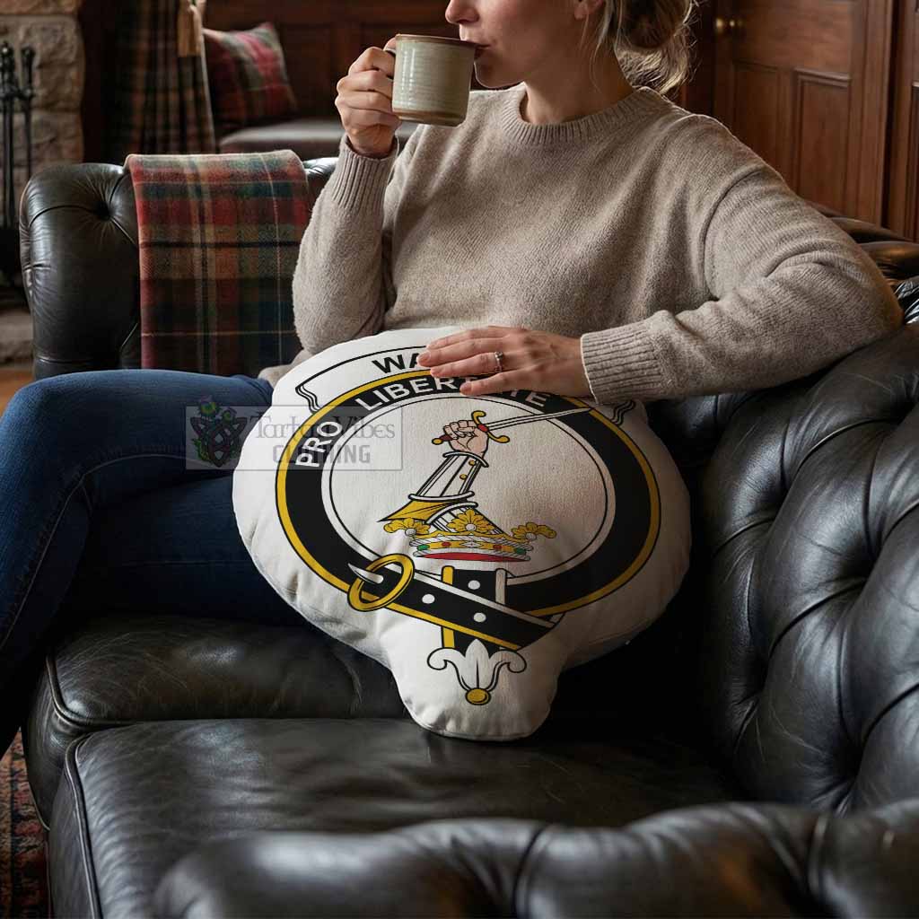 Wallace Clan Crest Shaped Throw Pillow, Scottish Clan Badge Decorative Pillow