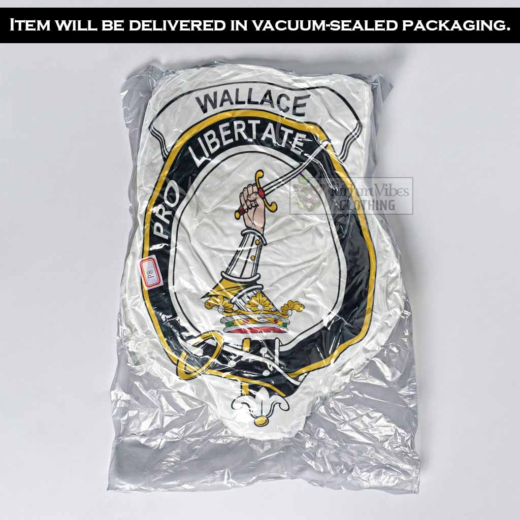 Wallace Clan Crest Shaped Throw Pillow, Scottish Clan Badge Decorative Pillow