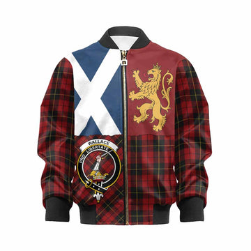 Wallace Crest Tartan Kid Bomber Jacket with Lion Rampant Saltire Style