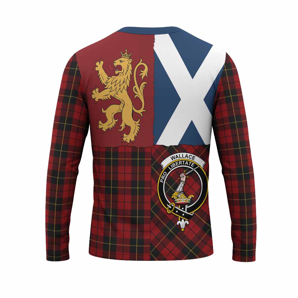 Wallace Crest Tartan Long Sleeve T-Shirt with Lion Rampant Saltire Style