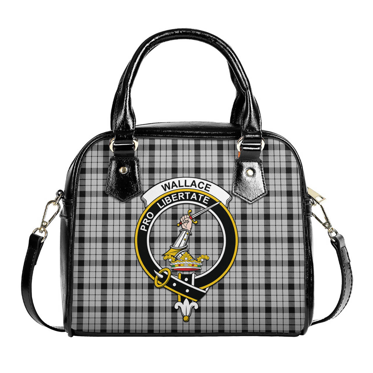 Wallace Dress Tartan Shoulder Handbags with Family Crest One Size 6*25*22 cm - Tartanvibesclothing