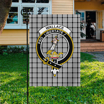 Wallace Dress Tartan Flag with Family Crest
