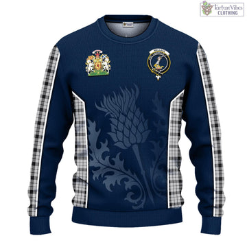 Wallace Dress Tartan Knitted Sweatshirt with Family Crest and Scottish Thistle Vibes Sport Style