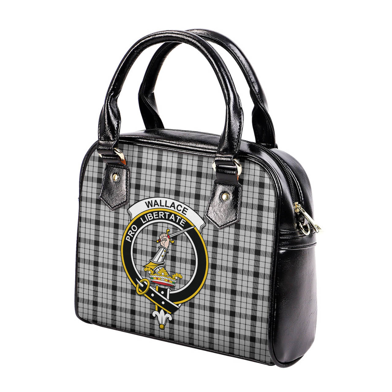 Wallace Dress Tartan Shoulder Handbags with Family Crest - Tartanvibesclothing