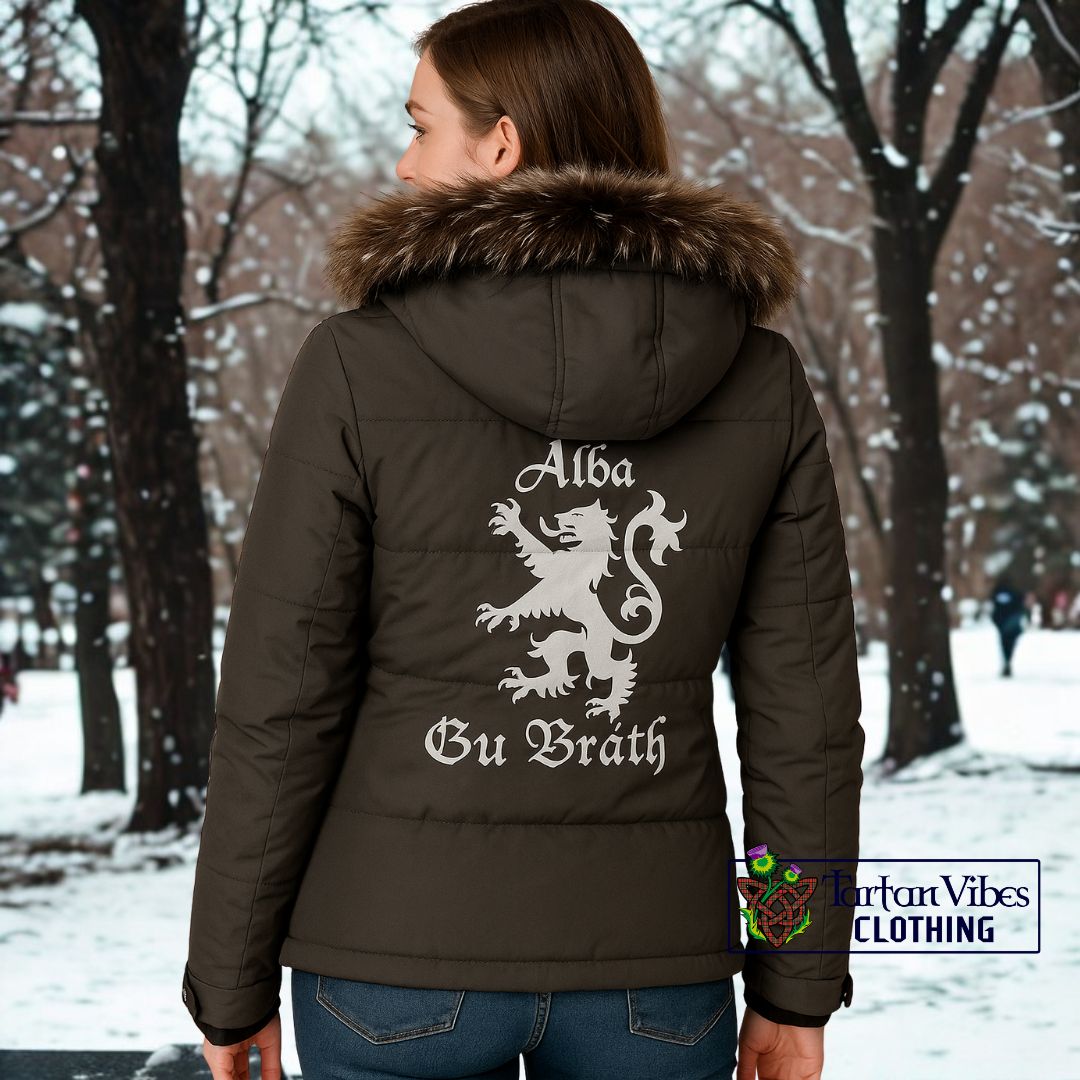 Wallace Family Crest Parka Jacket Lion Rampant Alba Gu Brath Style