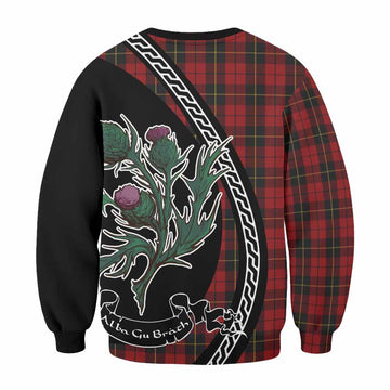 Wallace Family Crest Tartan Sweatshirt Alba Thistle Inspired - Tartan Vibes Clothing