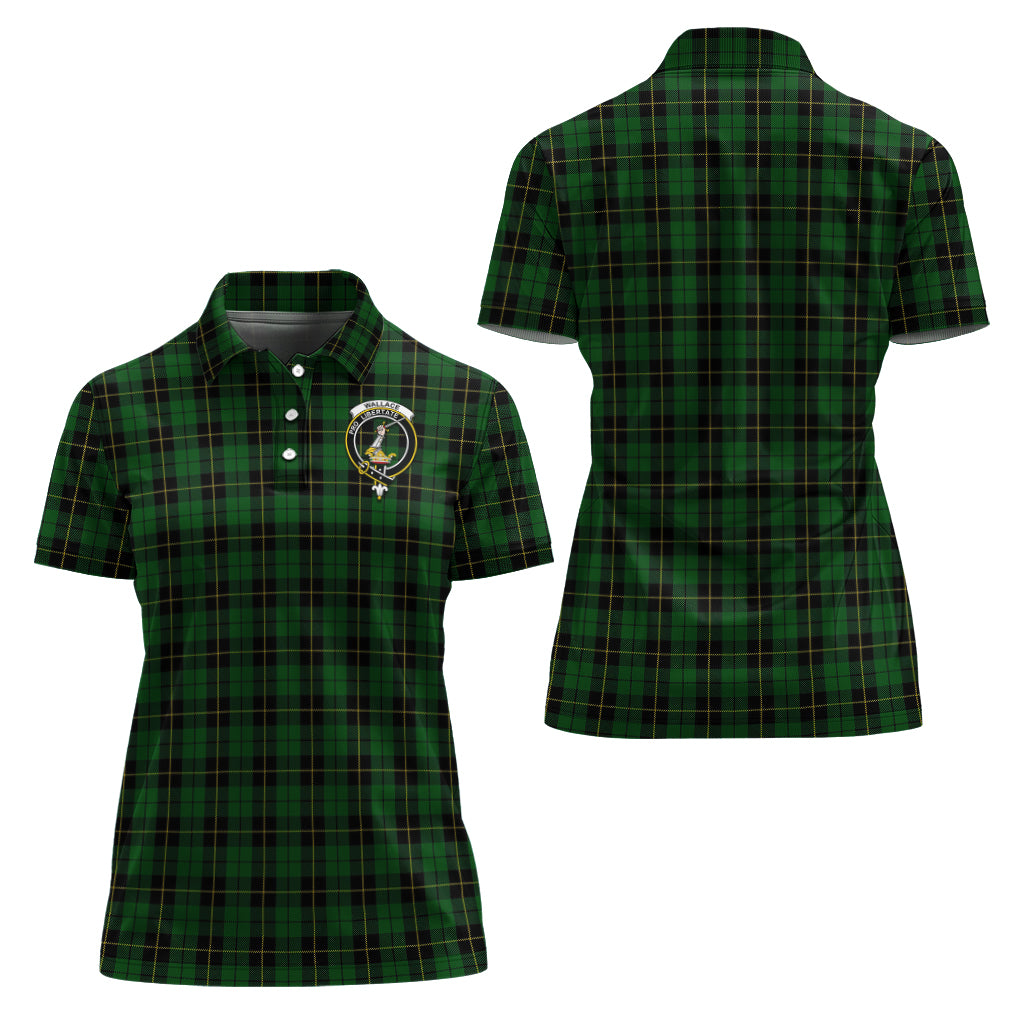wallace-hunting-tartan-polo-shirt-with-family-crest-for-women