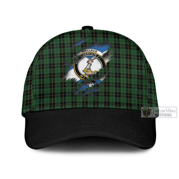 Wallace Hunting Tartan Classic Cap with Family Crest In Me Style