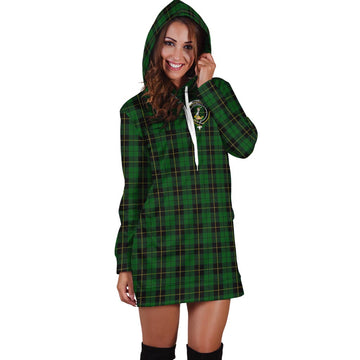 Wallace Hunting Tartan Hoodie Dress with Family Crest