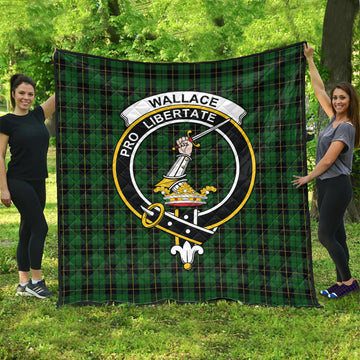 wallace-hunting-tartan-quilt-with-family-crest