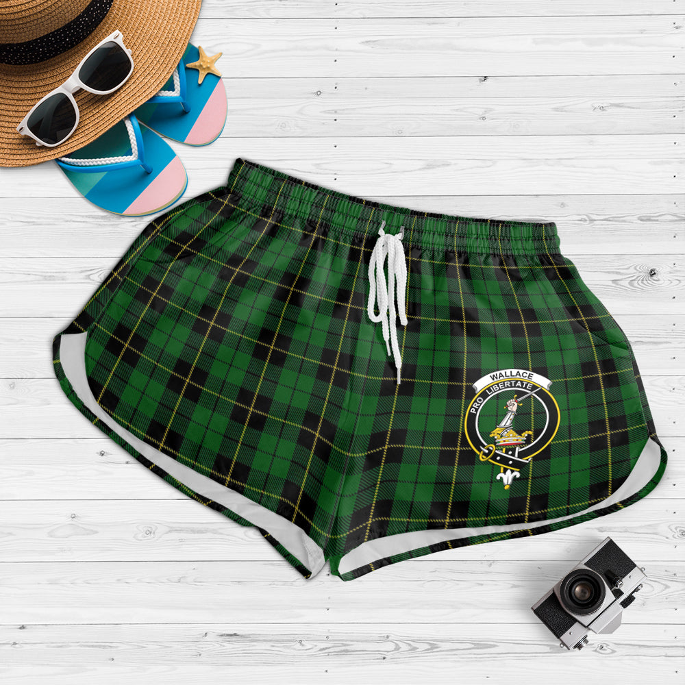 wallace-hunting-tartan-womens-shorts-with-family-crest