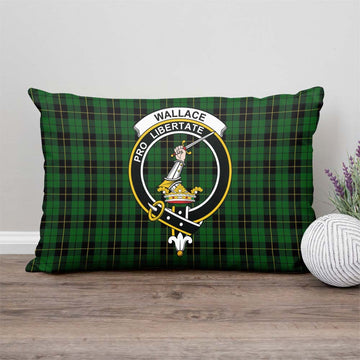 Wallace Hunting Tartan Pillow Cover with Family Crest