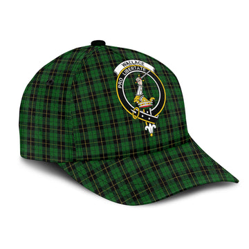 Wallace Hunting Tartan Classic Cap with Family Crest