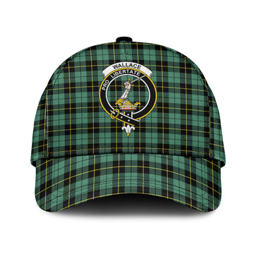Wallace Hunting Ancient Tartan Classic Cap with Family Crest