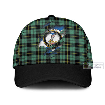 Wallace Hunting Ancient Tartan Classic Cap with Family Crest In Me Style