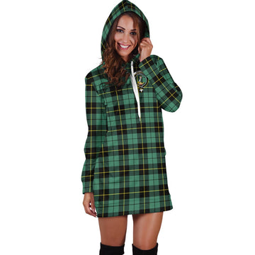 Wallace Hunting Ancient Tartan Hoodie Dress with Family Crest