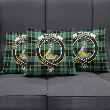 Wallace Hunting Ancient Tartan Pillow Cover with Family Crest