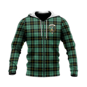 Wallace Hunting Ancient Tartan Knitted Hoodie with Family Crest