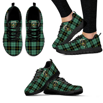 Wallace Hunting Ancient Tartan Sneakers with Family Crest