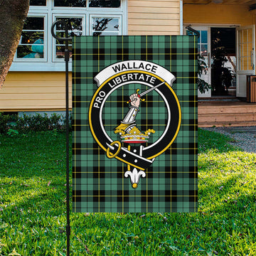 Wallace Hunting Ancient Tartan Flag with Family Crest