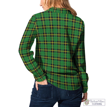Wallace Hunting Green Tartan Womens Casual Shirt