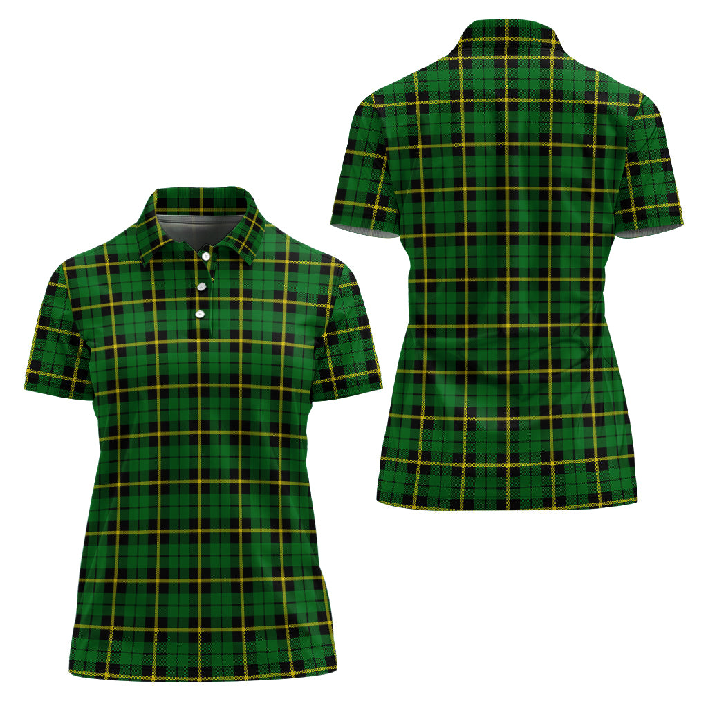 wallace-hunting-green-tartan-polo-shirt-for-women