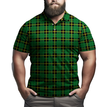 Wallace Hunting Green Tartan Mens Polo Shirt