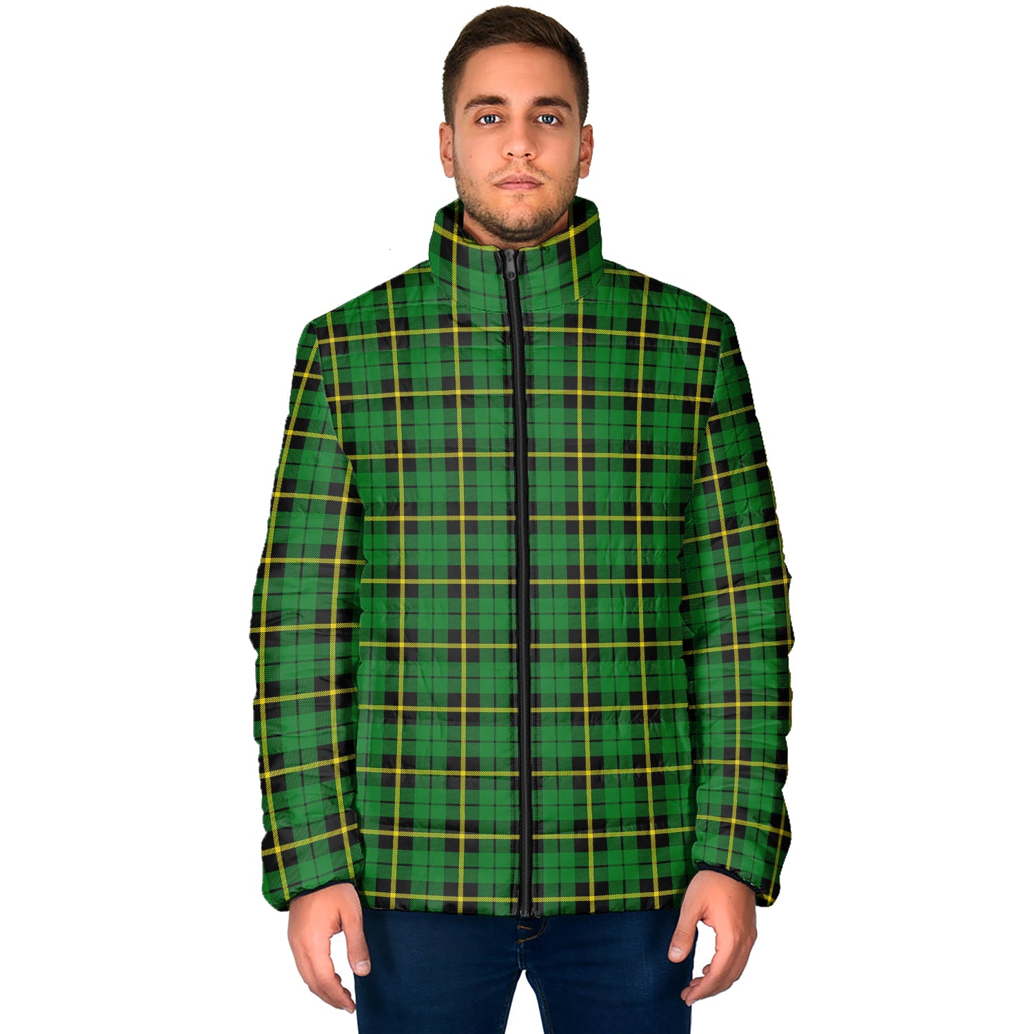 wallace-hunting-green-tartan-padded-jacket