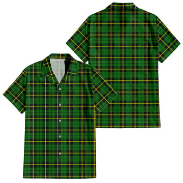 Wallace Hunting Green Tartan Short Sleeve Button Down Shirt