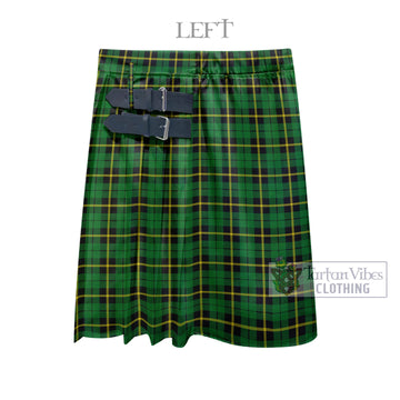 Wallace Hunting Green Tartan Men's Pleated Skirt - Fashion Casual Retro Scottish Kilt Style