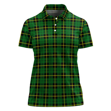Wallace Hunting Green Tartan Polo Shirt For Women