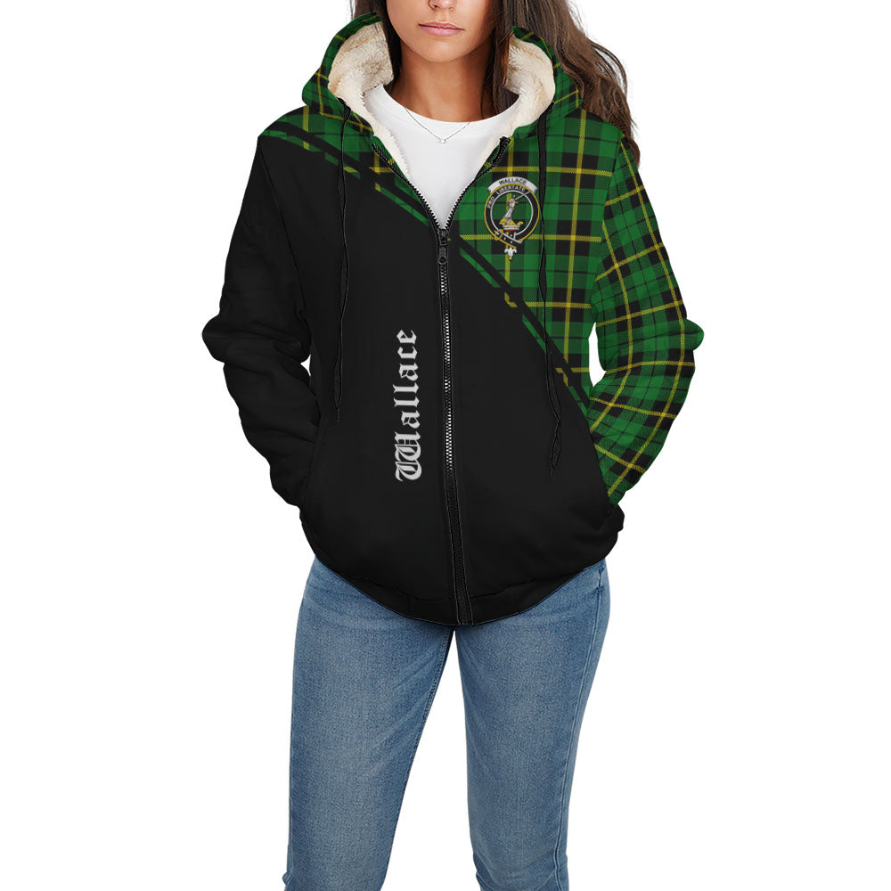 wallace-hunting-green-tartan-sherpa-hoodie-with-family-crest-curve-style