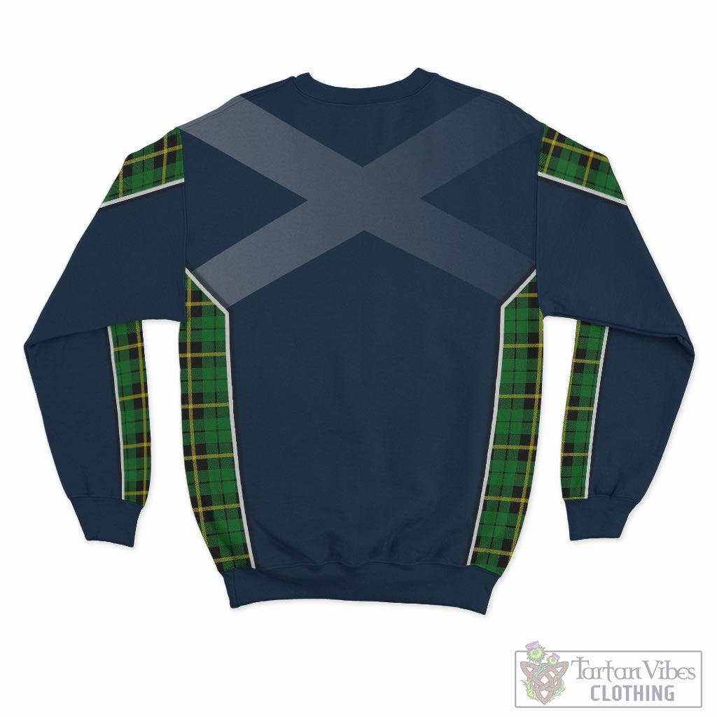 Tartan Vibes Clothing Wallace Hunting Green Tartan Sweater with Family Crest and Lion Rampant Vibes Sport Style