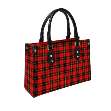 Wallace Hunting Red Tartan Leather Bag