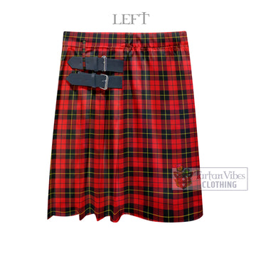 Wallace Hunting Red Tartan Men's Pleated Skirt - Fashion Casual Retro Scottish Kilt Style