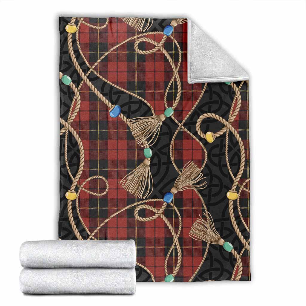 Wallace Scottish Tartan Twisted Ropes Stylized Blanket X-Large 59 x 79 inches 150 x 200 cm - Tartan Vibes Clothing