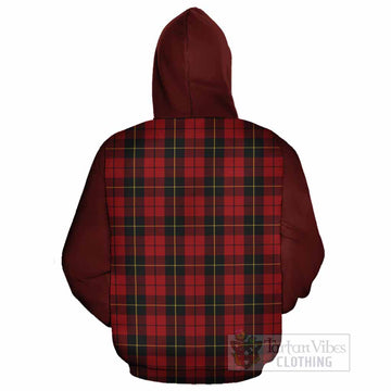 Wallace Tartan Accent Cotton Hoodie with Family Crest