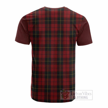 Wallace Tartan Accent Cotton T-shirt with Family Crest