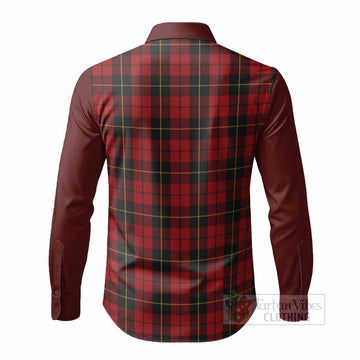 Wallace Tartan Accent Long Sleeve Button Shirts with Family Crest