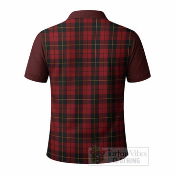 Wallace Tartan Accent Polo Shirt with Family Crest