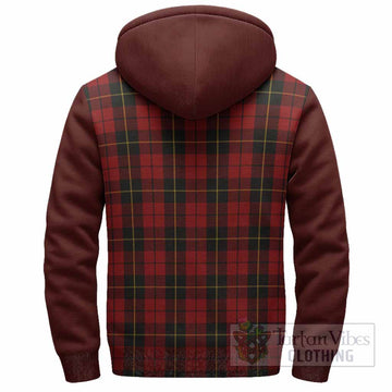 Wallace Tartan Accent Sherpa Hoodie with Family Crest