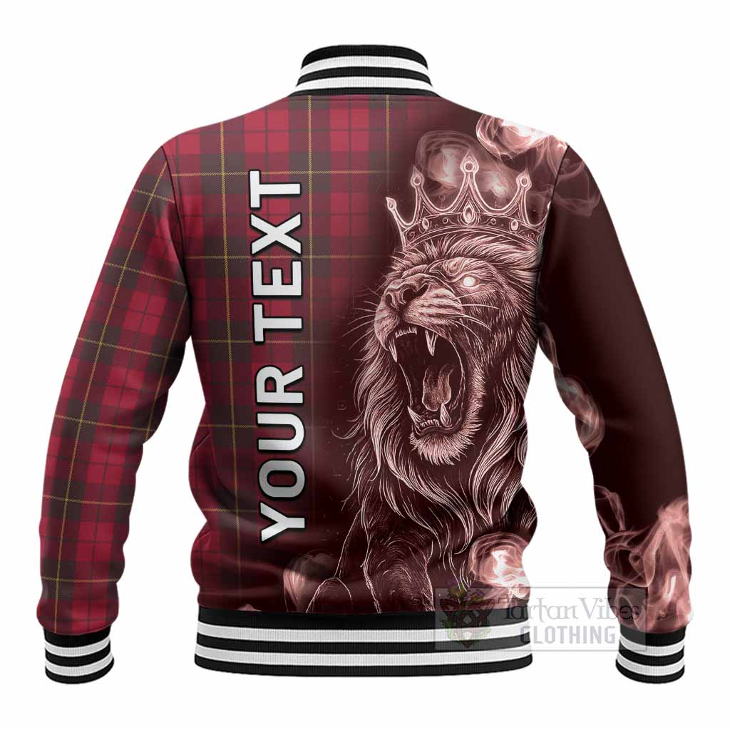Wallace Tartan Baseball Jacket Roaring Lion Heritage