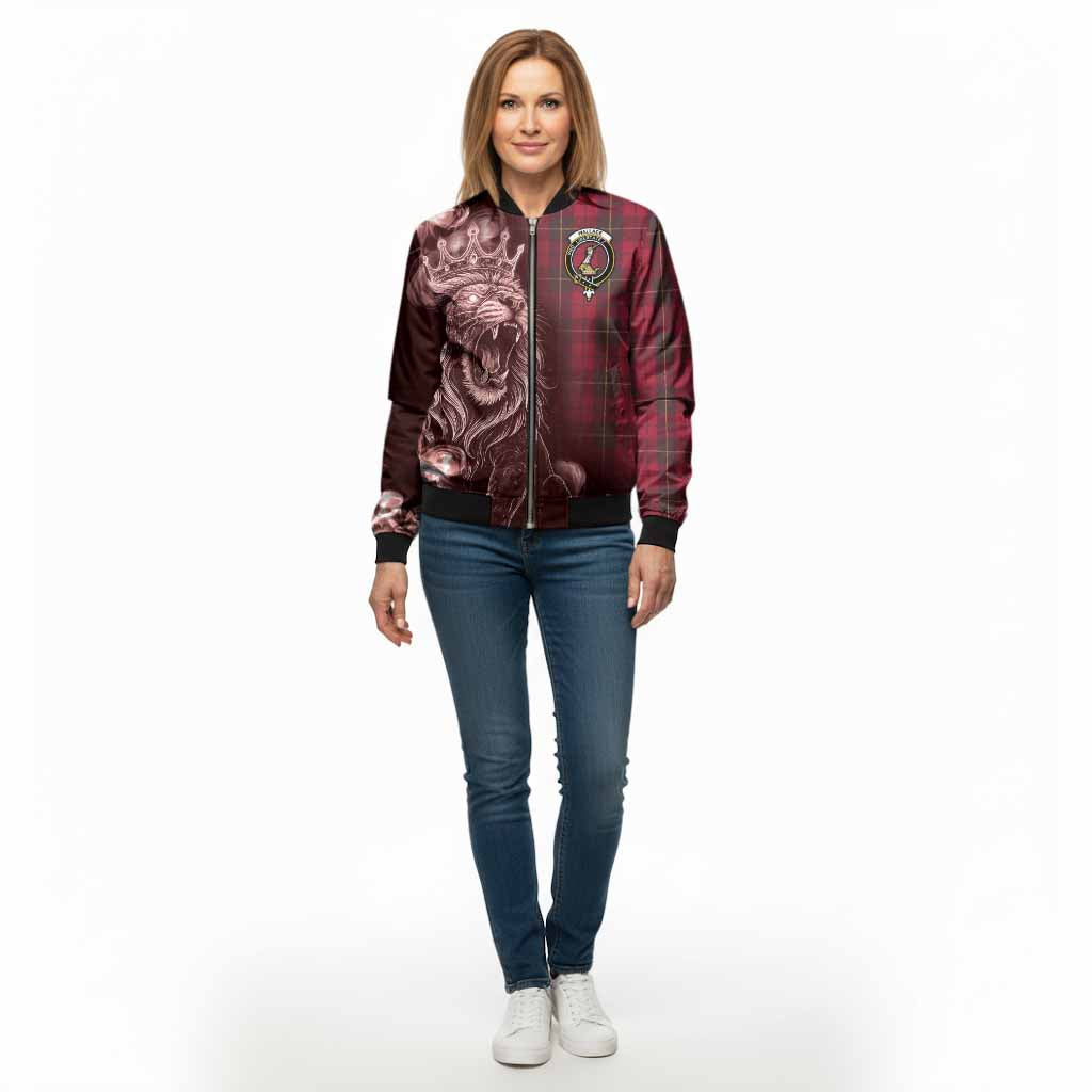 Wallace Tartan Bomber Jacket Roaring Lion Heritage