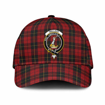 Wallace Tartan Classic Cap with Family Crest