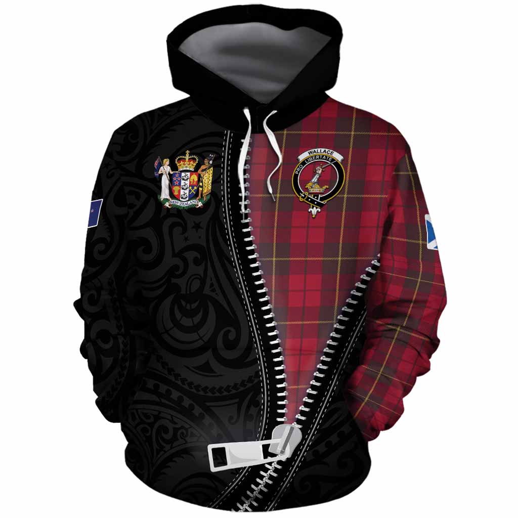 Wallace Tartan Cotton Hoodie New Zealand Pattern Unique Zipper Stylized
