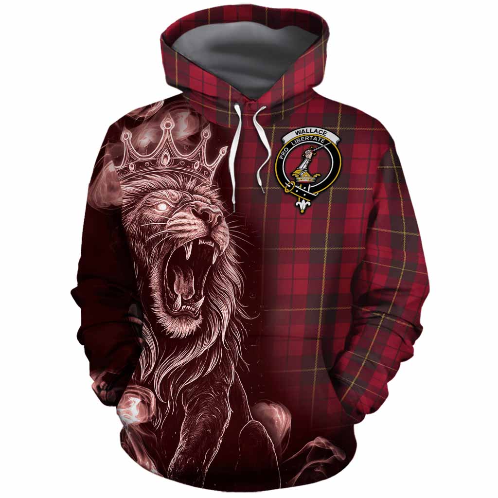 Wallace Tartan Cotton Hoodie Roaring Lion Heritage