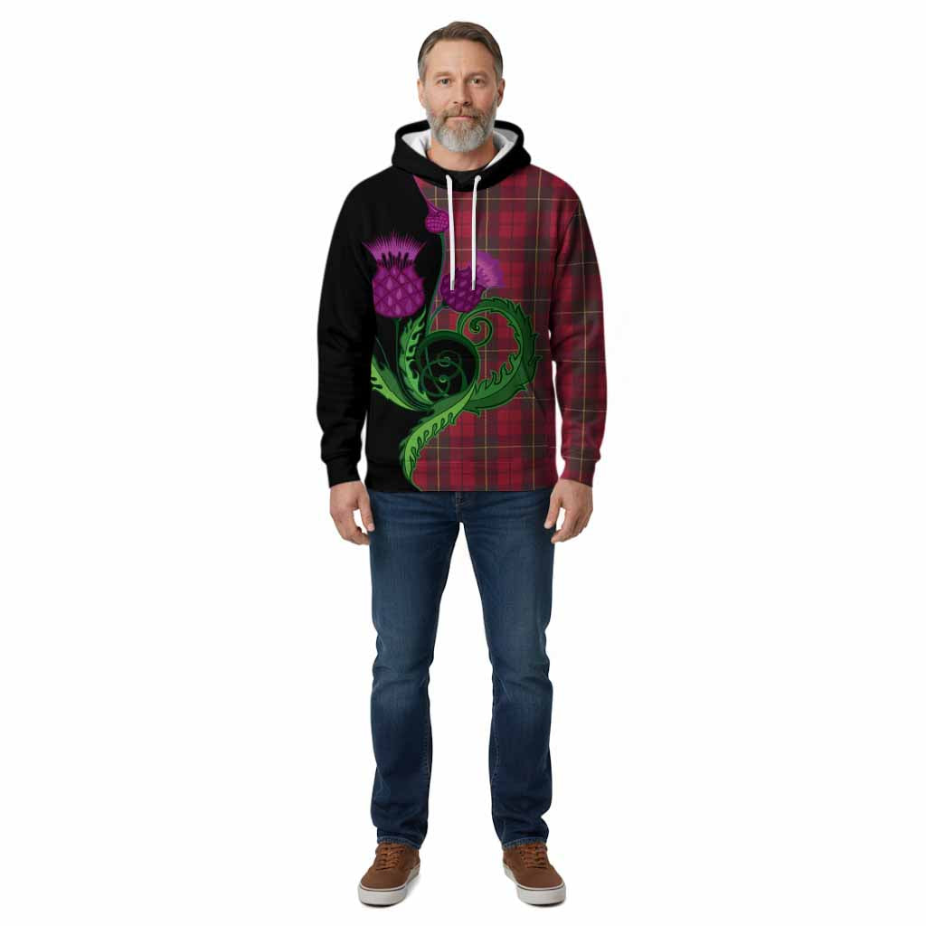Wallace Tartan Cotton Hoodie Traditional Scottish Thistle