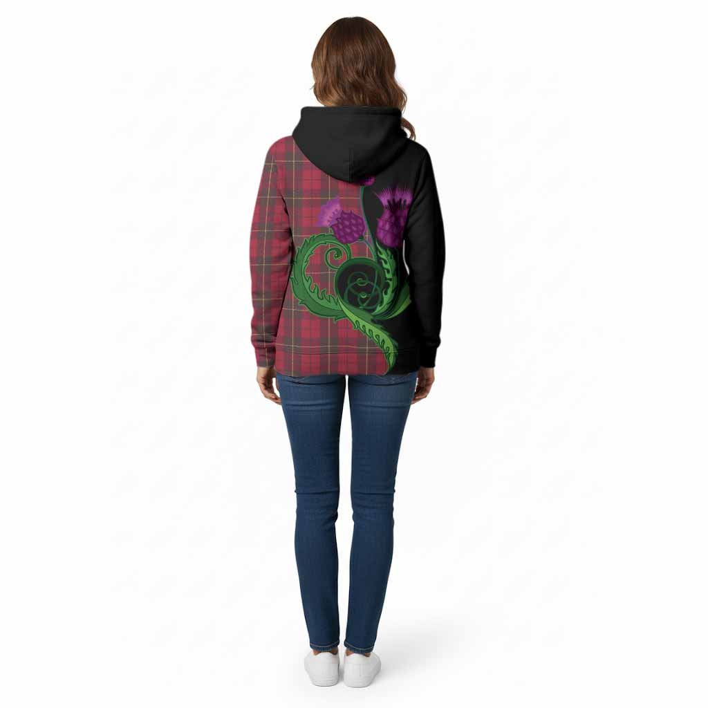 Wallace Tartan Cotton Hoodie Traditional Scottish Thistle