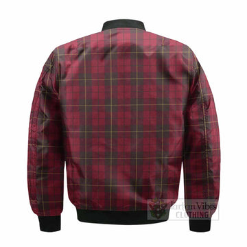 Wallace Tartan Crest Bomber Jacket Ferocious Lion Style